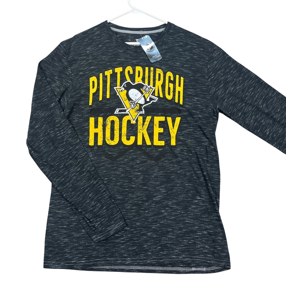 Pittsburgh Penguins Hockey NHL Mens T Shirt‎ Fanatics Black Medium NEW
